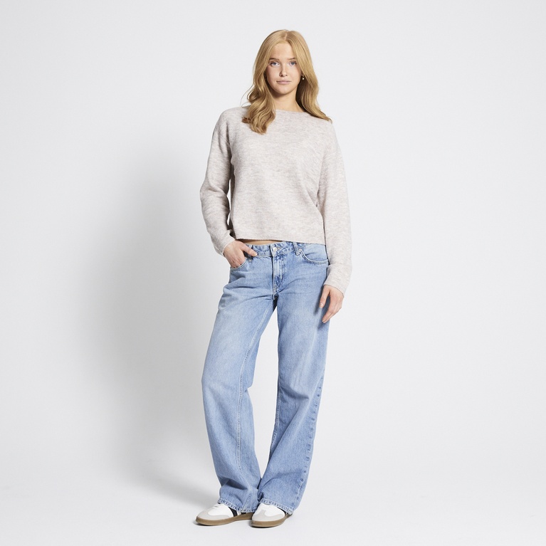 Basic knit sweater "Signe" Light Beige